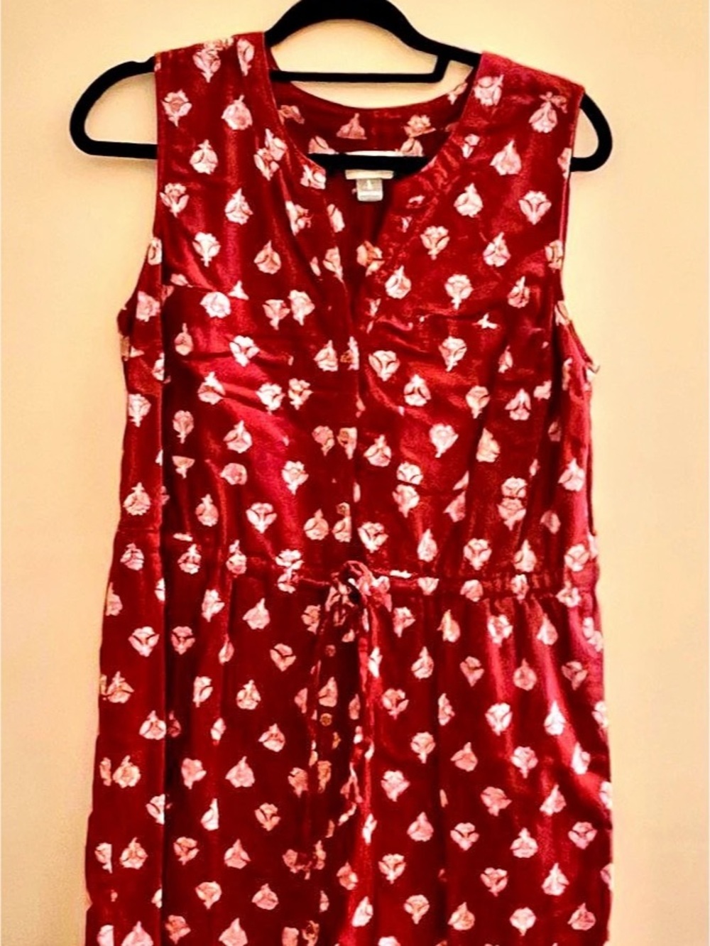 Old Navy Floral Midi Dress in Burgundy Size Large